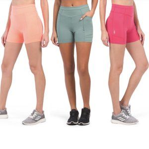 3 PAIRS Free People Odessa Pocket Shorts - Large - Athletic Bike Shorts Set of 3